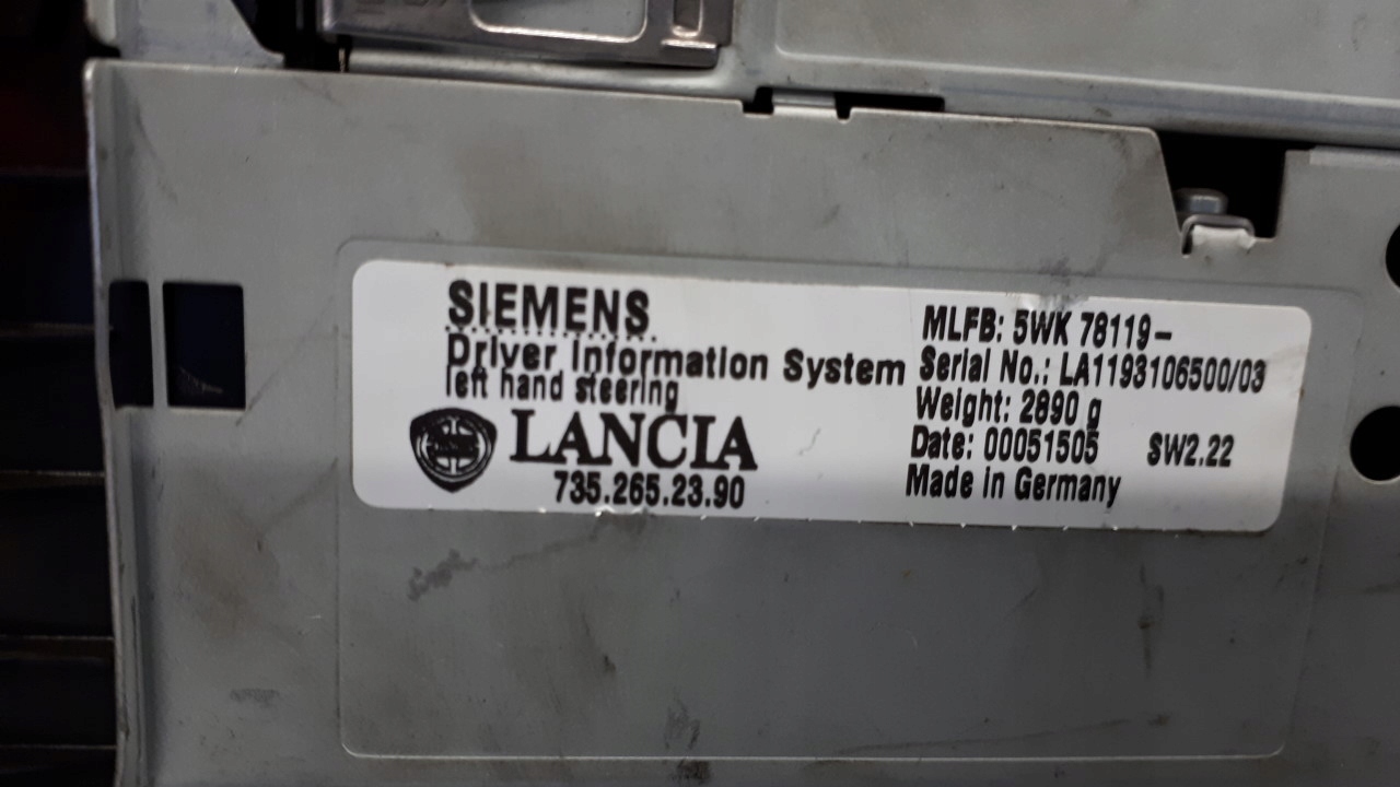 5WK78119 систем навигации lancia LYBRA 2.0
