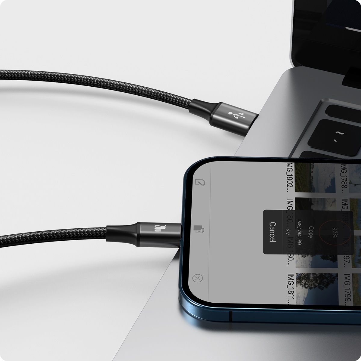 BASEUS KABEL 3W1 USB-C do LIGHTNING TYPE-C MICRO PRZEWÓD 20W PD 3.5A 1.5M Marka Baseus