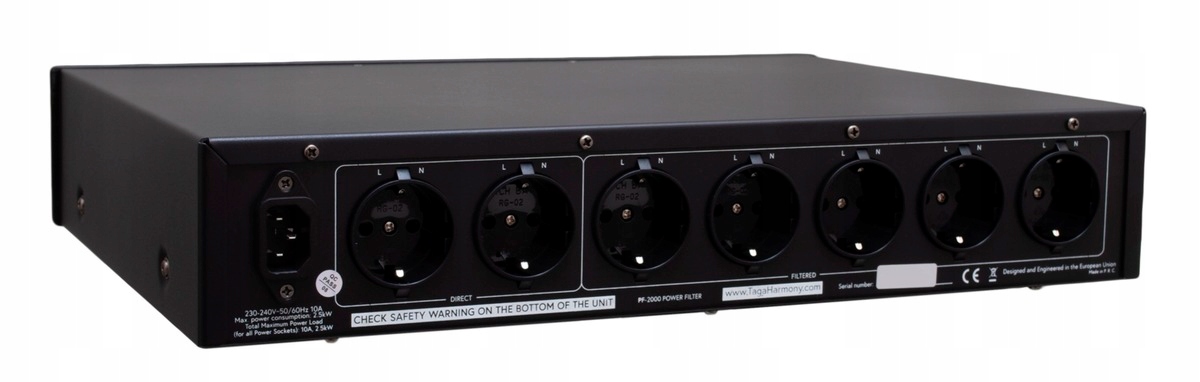 Taga Harmony PF-2000 Listwa zasilająca filtr 2022 Liczba gniazd 7