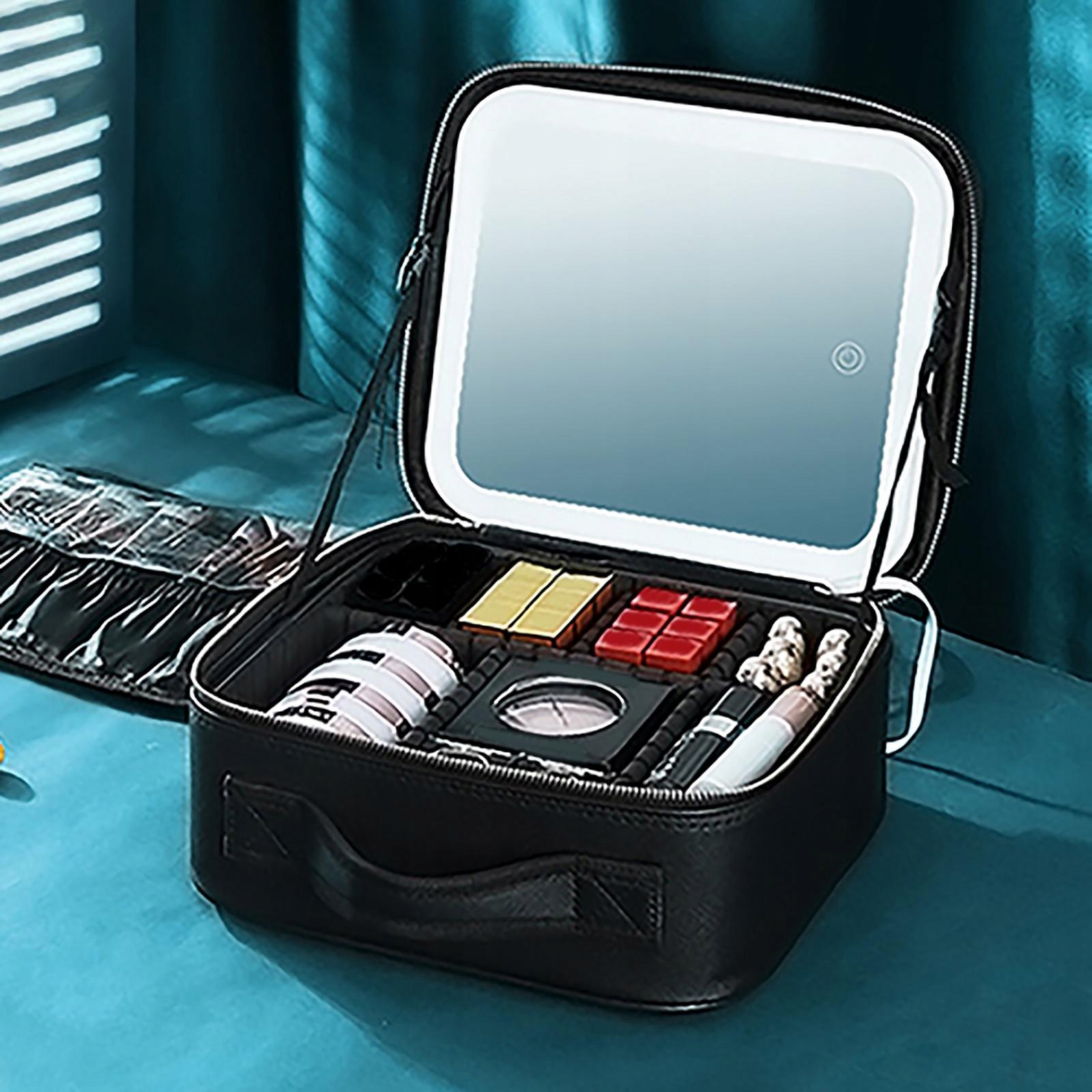 Kosmetyczka, z podświetlanym lustrem LED, Kolor dominujący wielokolorowy