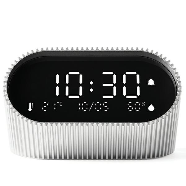 Budík Lexon Ray Clock, hliníkový, teplota/vlhkost