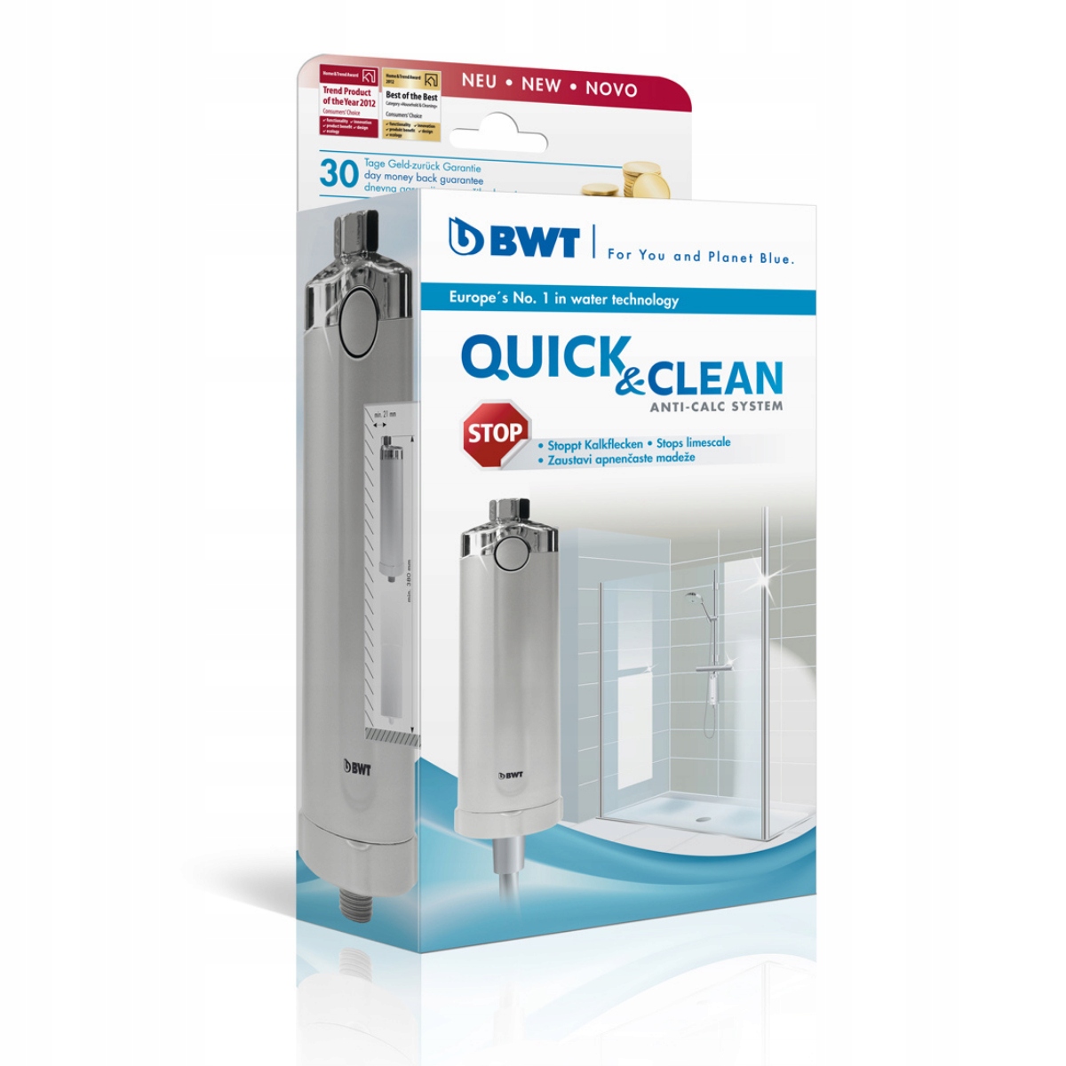Bwt Quick & Clean – filter proti vodnému kameňu do sprchy bez chémie