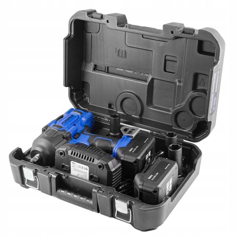 Klucz udarowy 1/2" akumulatorowy 20V 1356Nm+nasadki Stan opakowania oryginalne