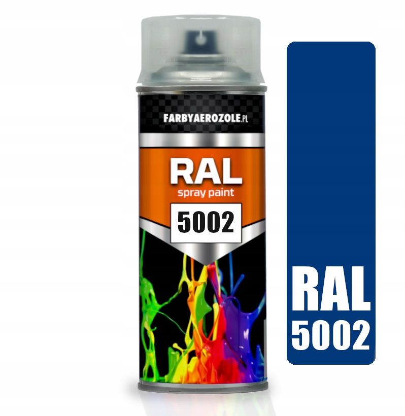 Lakier Spray Akrylowy Ral 5002 Ultramarine Blue Niebieski Połysk 400ml
