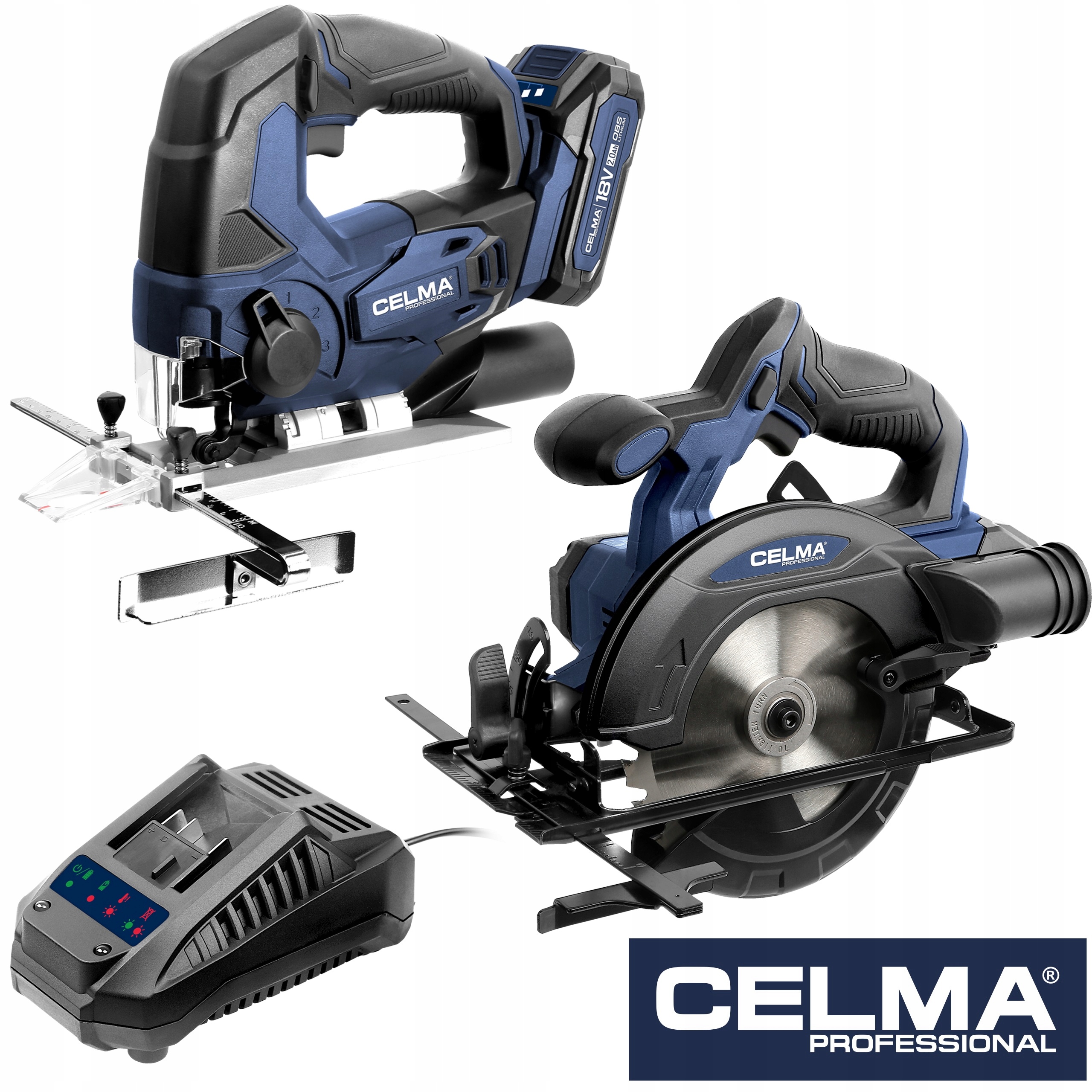 Zestaw Celma Pro Pilarka Wyrzynarka 2xAku2Ah +Ład. 100% Poleceń 3LAT Gw