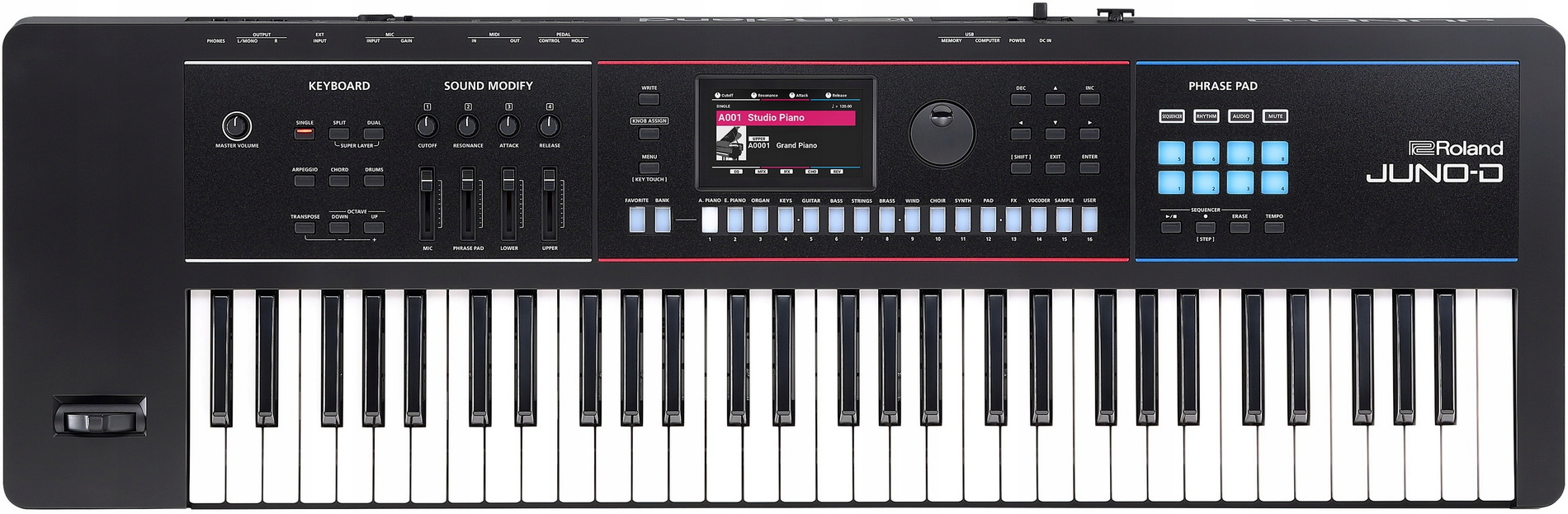 Roland JUNO-DS61＋純正ペダル＋専用ケース＋Xスタンド Amazon | Roland Synthesizer JUNO-DS61 【Roland製/純正