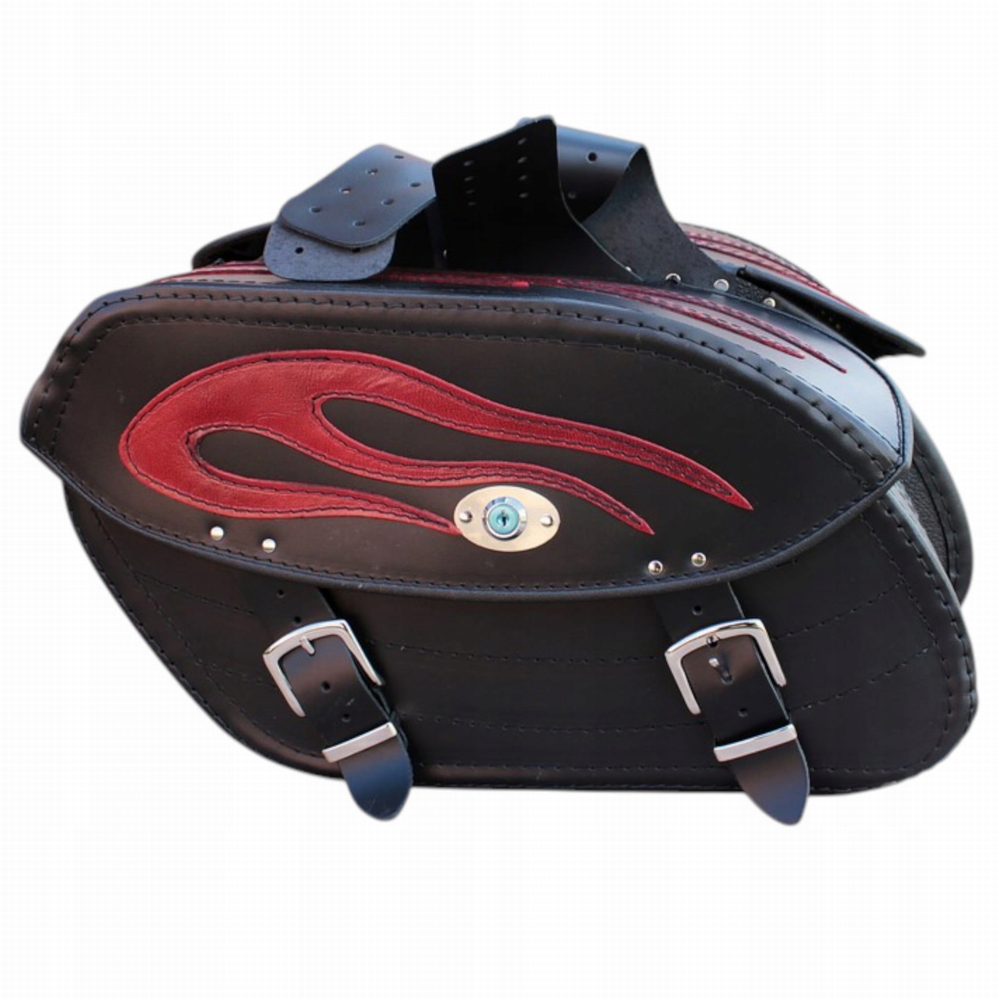 Motocyklové kožené brašny černé 17L Zámek ProSpeed