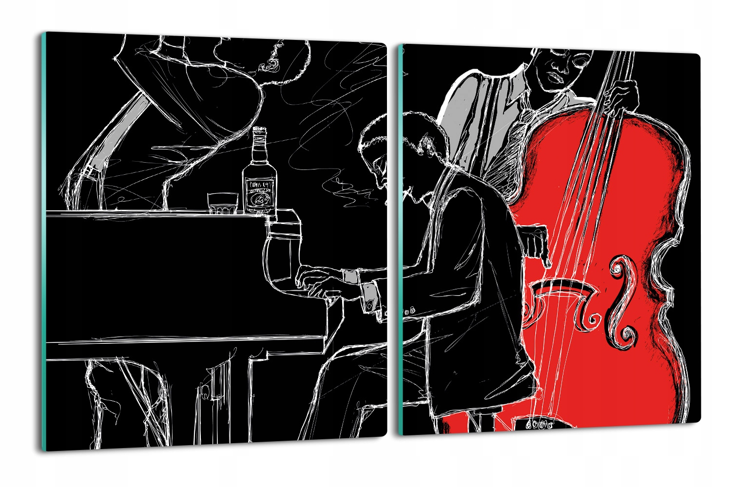 

z nadrukiem osłonka 2x 40x52 Zespół koncert jazz