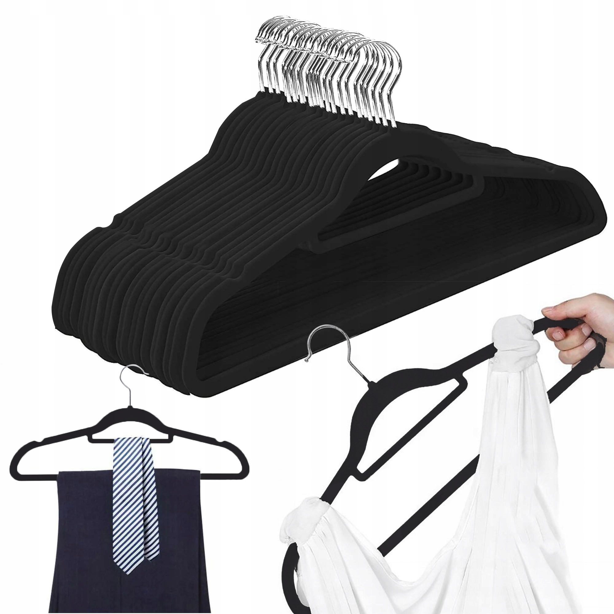 

Wieszaki Na Ubrania Welurowe Wieszak Ubraniowe x20