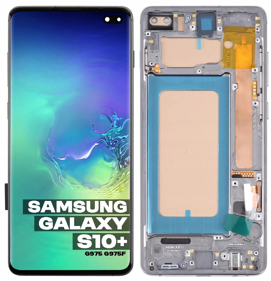 LCD displej pro Samsung Galaxy S10 Plus G975 G975F Incell Rámeček stříbrný