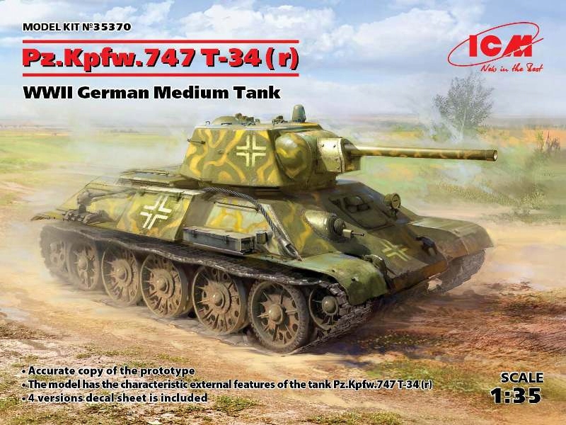 Pz.Kpfw. T-34-747(r) Německý střední tank 2. 1:35
