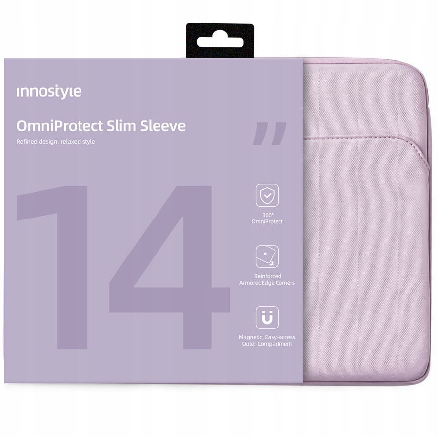 Innostyle Taška Na Notebook 13 14 Voděodolná Pouzdro Omniprotect Slim Fialová
