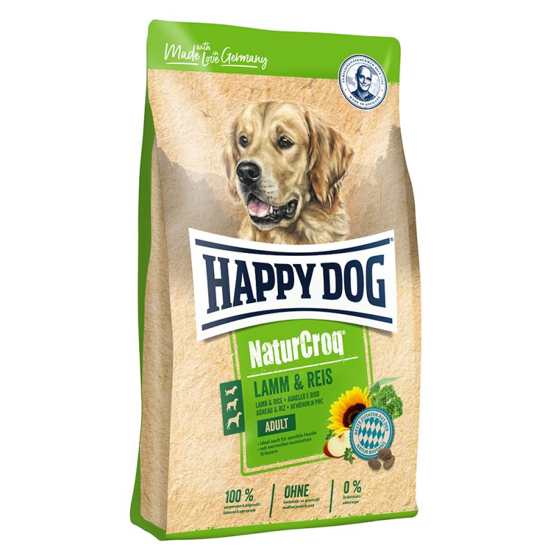 HAPPY DOG NATURCROQ JAGNIĘCINA RYŻ 15KG HAPPYDOG DLA WRAŻLIWYCH PSÓW