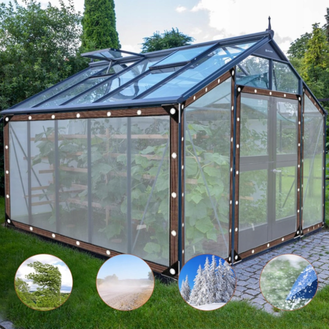 PLANDEKA PRZEZROCZYSTA OGRODOWA TARASOWA WODOODPORNA Z OCZKAMI ANTY-UV 2X3M Stan opakowania oryginalne