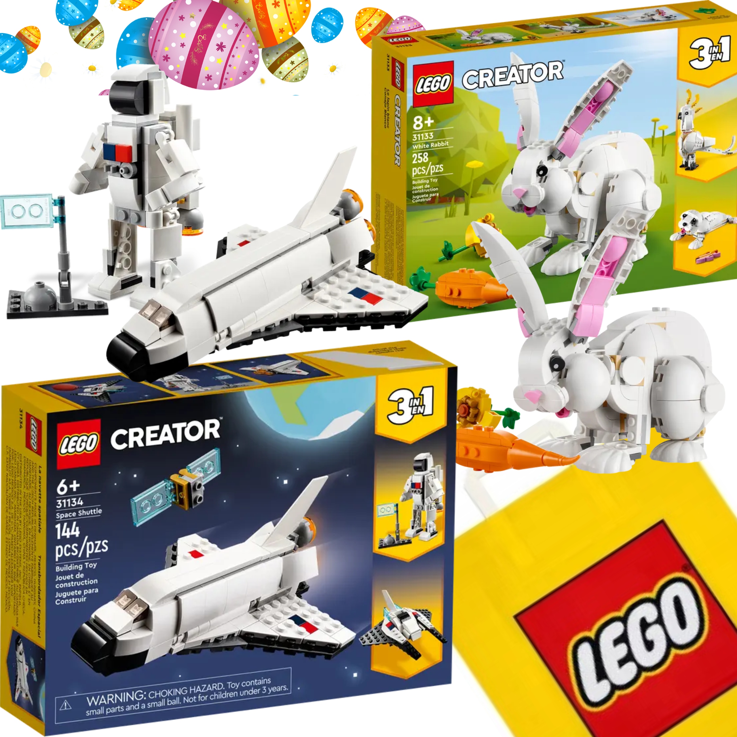 Lego Creator 3V1 31134 Raketoplán Lego 31133 Králík Dárek