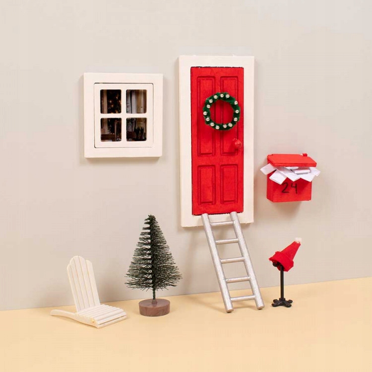 DIY MINIATUROWE DREWNIANE DRZWI, SKRZYNKA NA LISTY, DRABINKA ELFÓW SKRZATA Producent inna