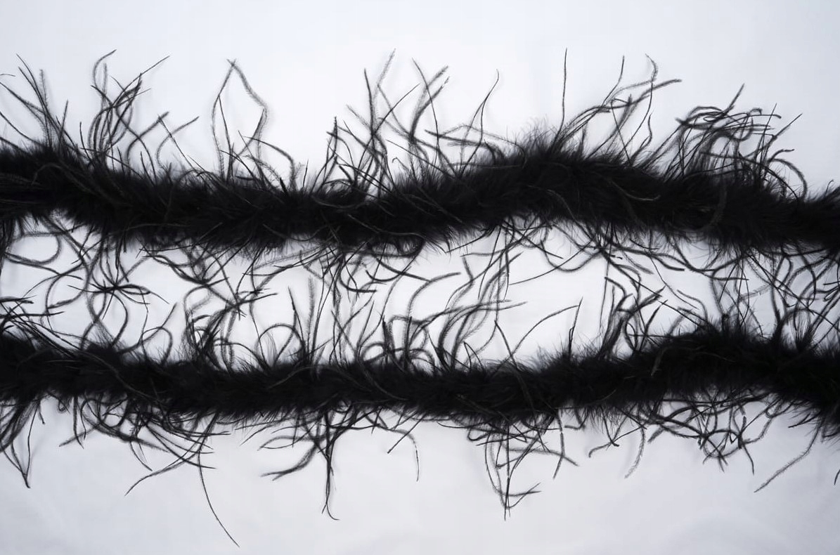 Boa Pštrosí Peří Prachové Peří Černé 2M Premium