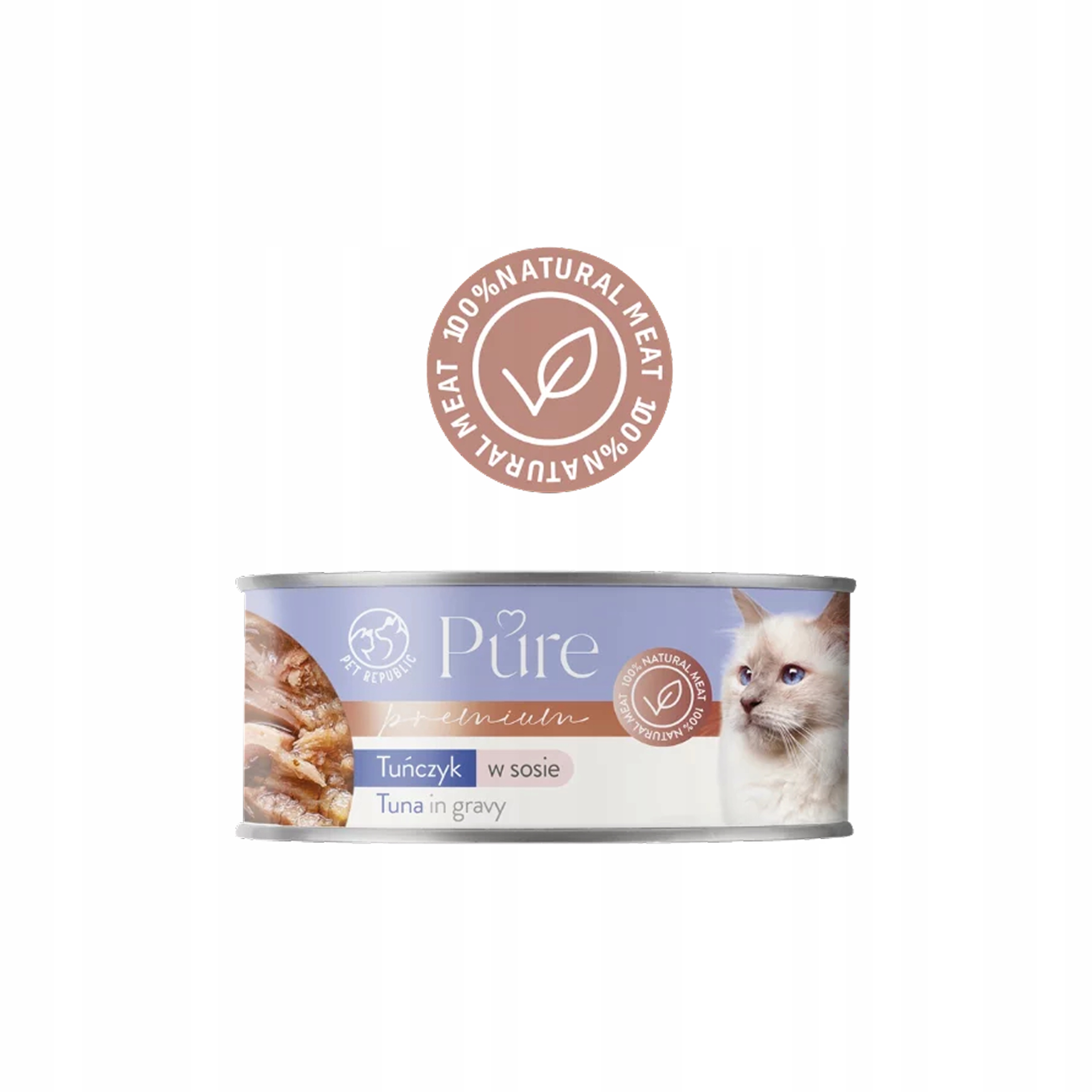 Levně PetRepublic Pure Mokré krmivo pro kočky Adult Tuňák 24x80g