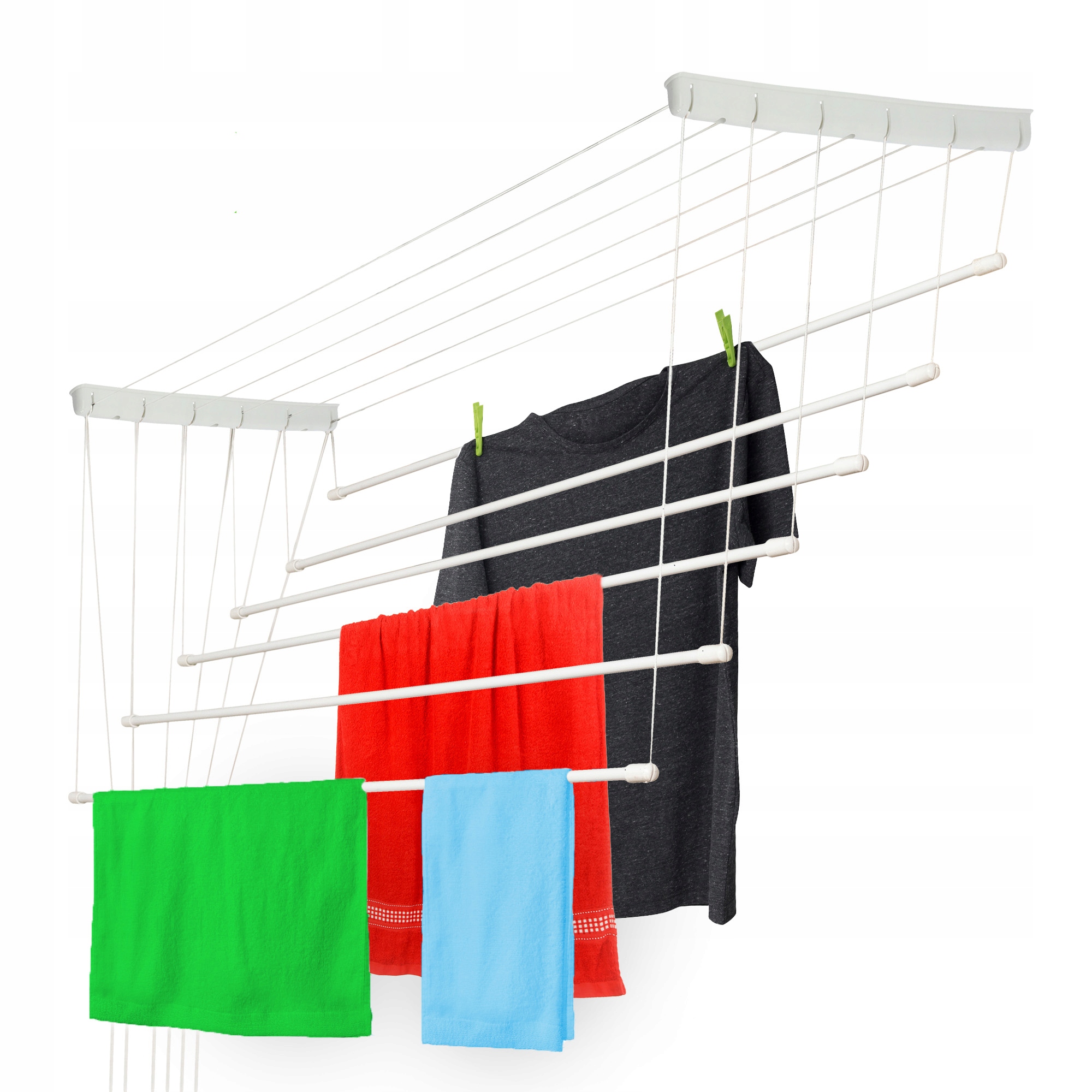 Sušák Na Prádlo Stropní Na Prádlo 6 Tyčí Koupelnový Balkonový 170cm