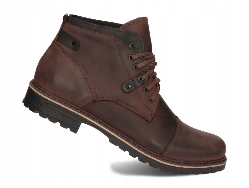 Trzewiki Zimowe Ocieplane Buty Męskie Skóra Naturalna C15S Brązowy 41 Kod producenta C15S