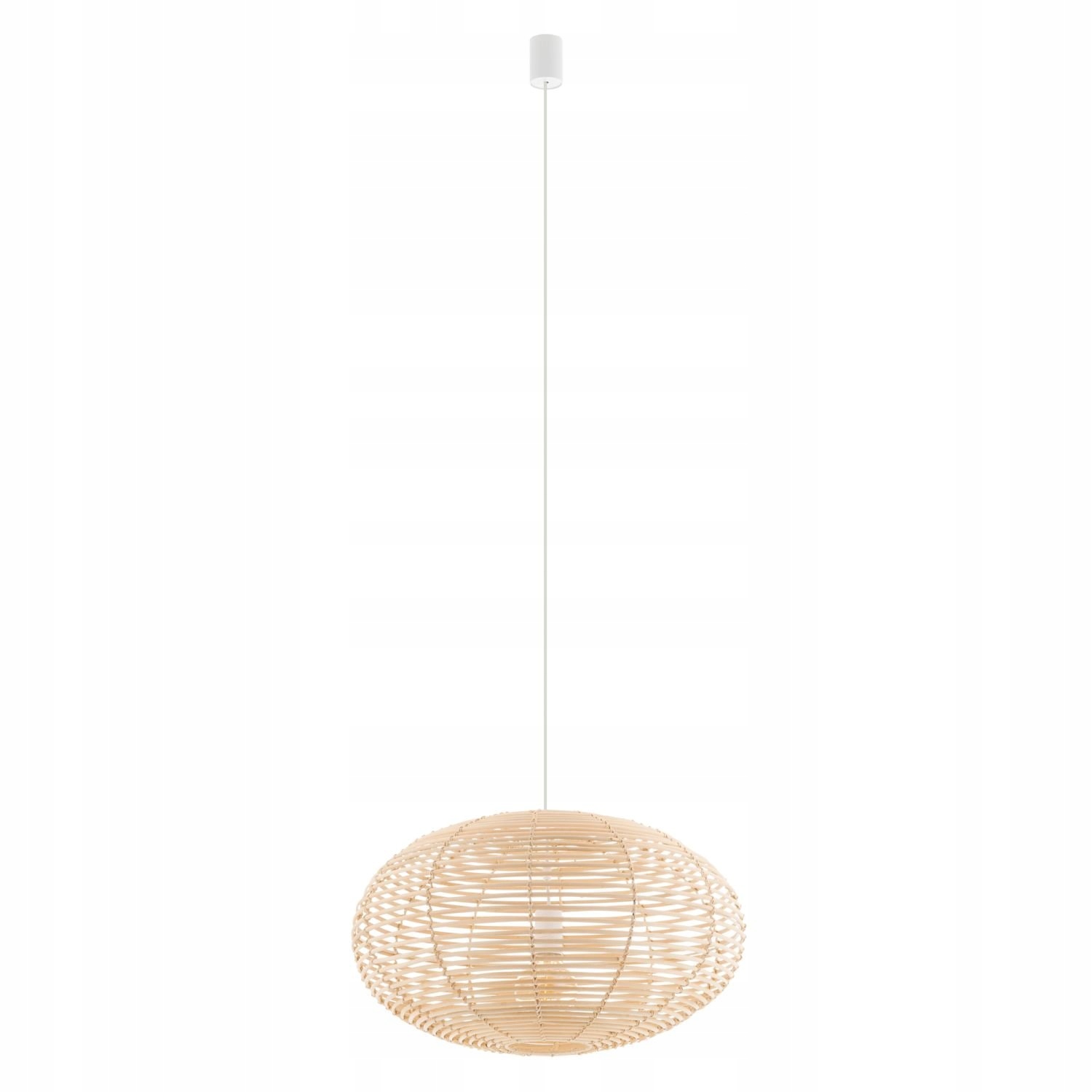 Béžová závesná lampa Rattan nad jedálenský stôl Nowodvorski