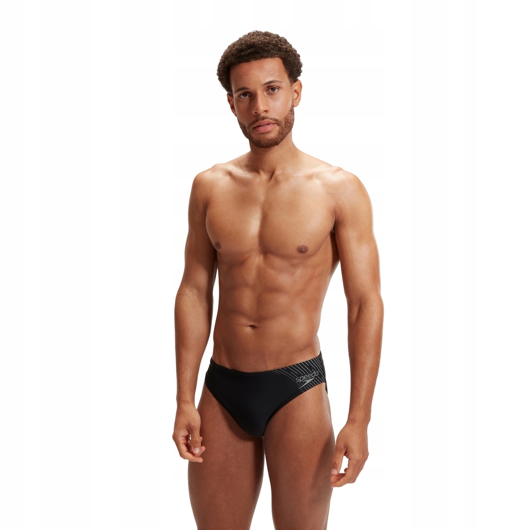 Plavky Speedo Medley Logo 7CM Brief Am Black/grey 32