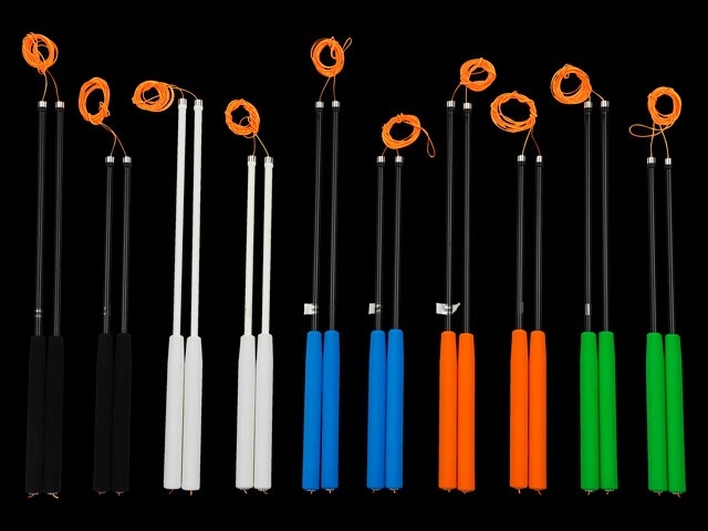 Tyčinky na diabolo uhlíkové vlákno karbon 31 cm, modré