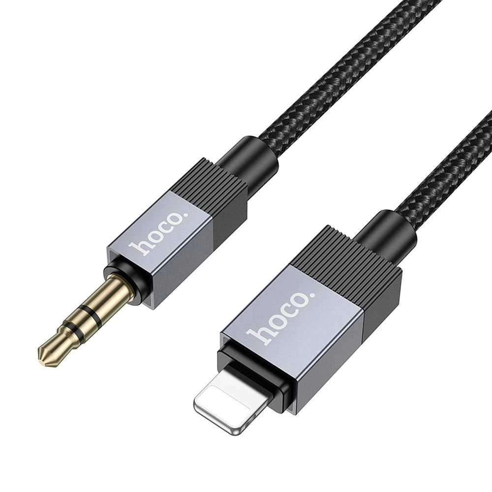 Kabel Aux Jack 3,5 mm (męski) do Lightning (męski) Hoco 1 m UPA32A czarny
