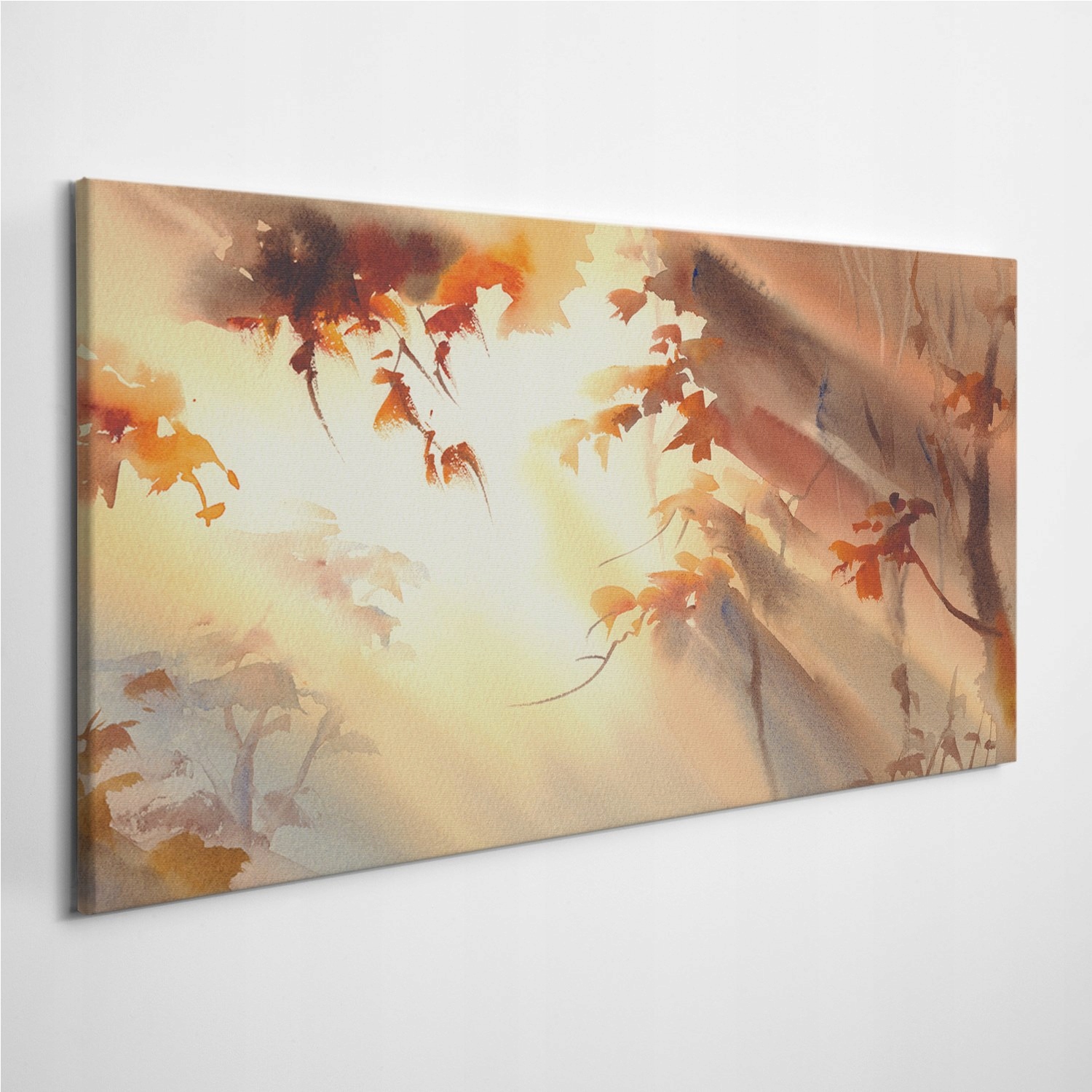 

Foto-obraz na płótnie Słońce Akwarele Las 100x50