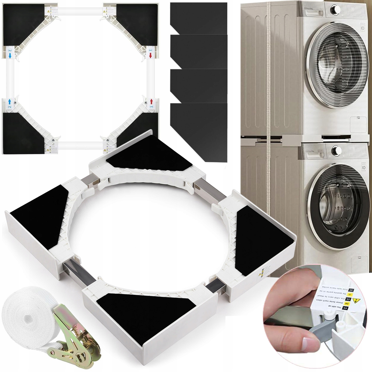 Łącznik Pralki Z Suszarką Uniwersalna Rama Pośrednia 46-66CM