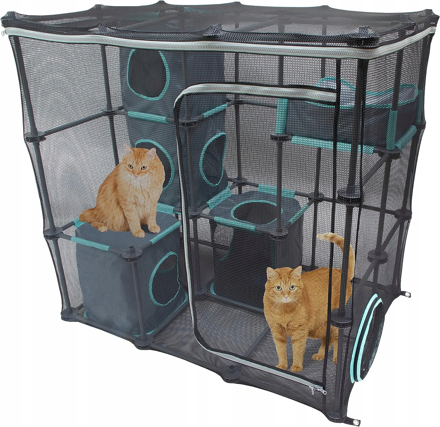 Domek dla kota Kitty Citty czarny prostokątny 120 cm x 84 cm x 117 cm