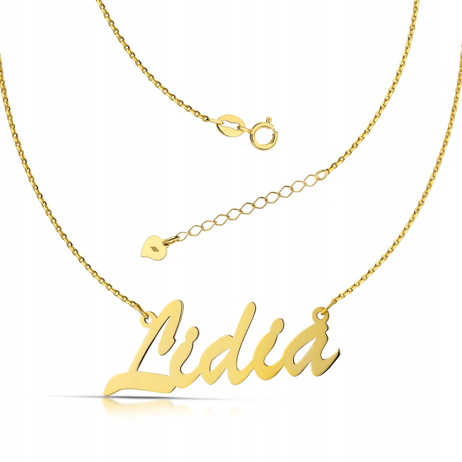 Pozlacený Náhrdelník Se Jménem Lidia Stříbro 925 Personalizovaný Dárek