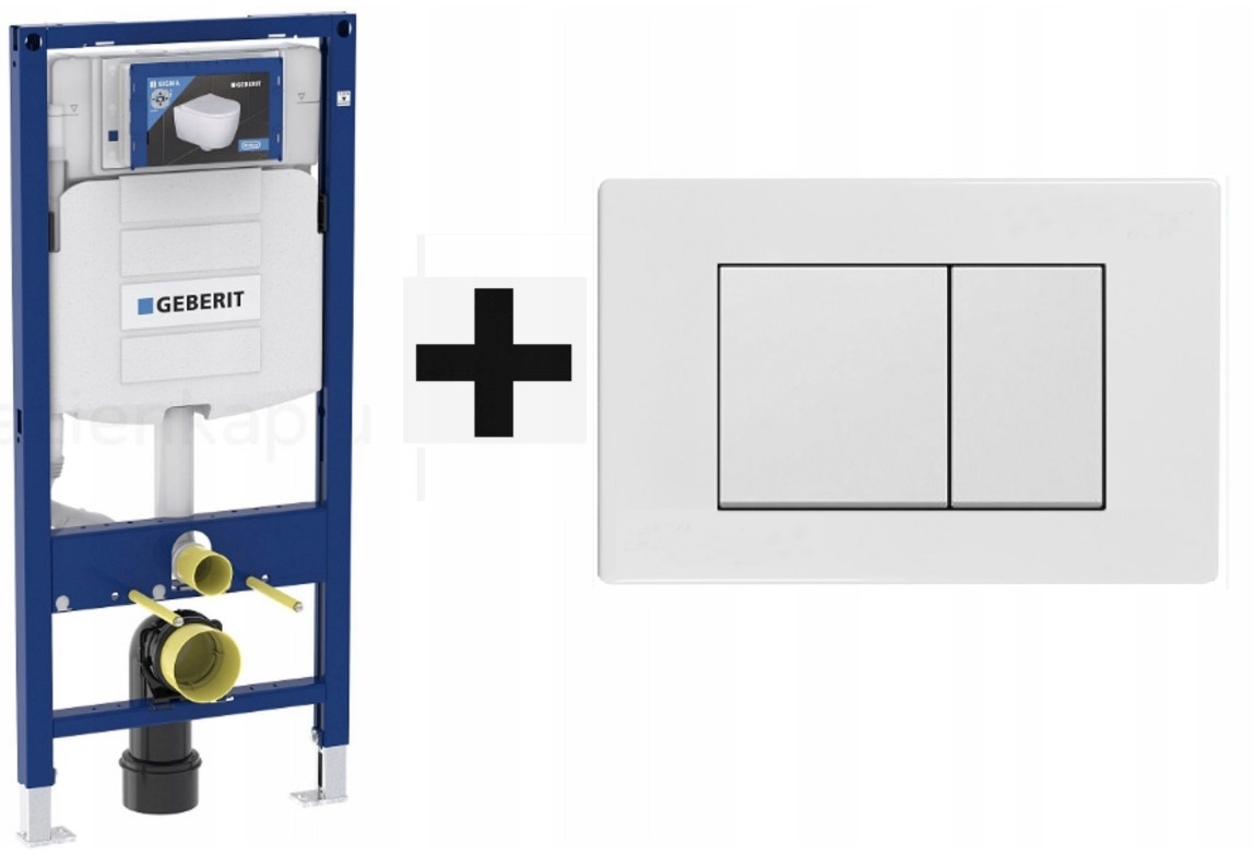 Wc rošt značky Geberit Duofix UP320 držiaky Alto tlačidlo biela rohož