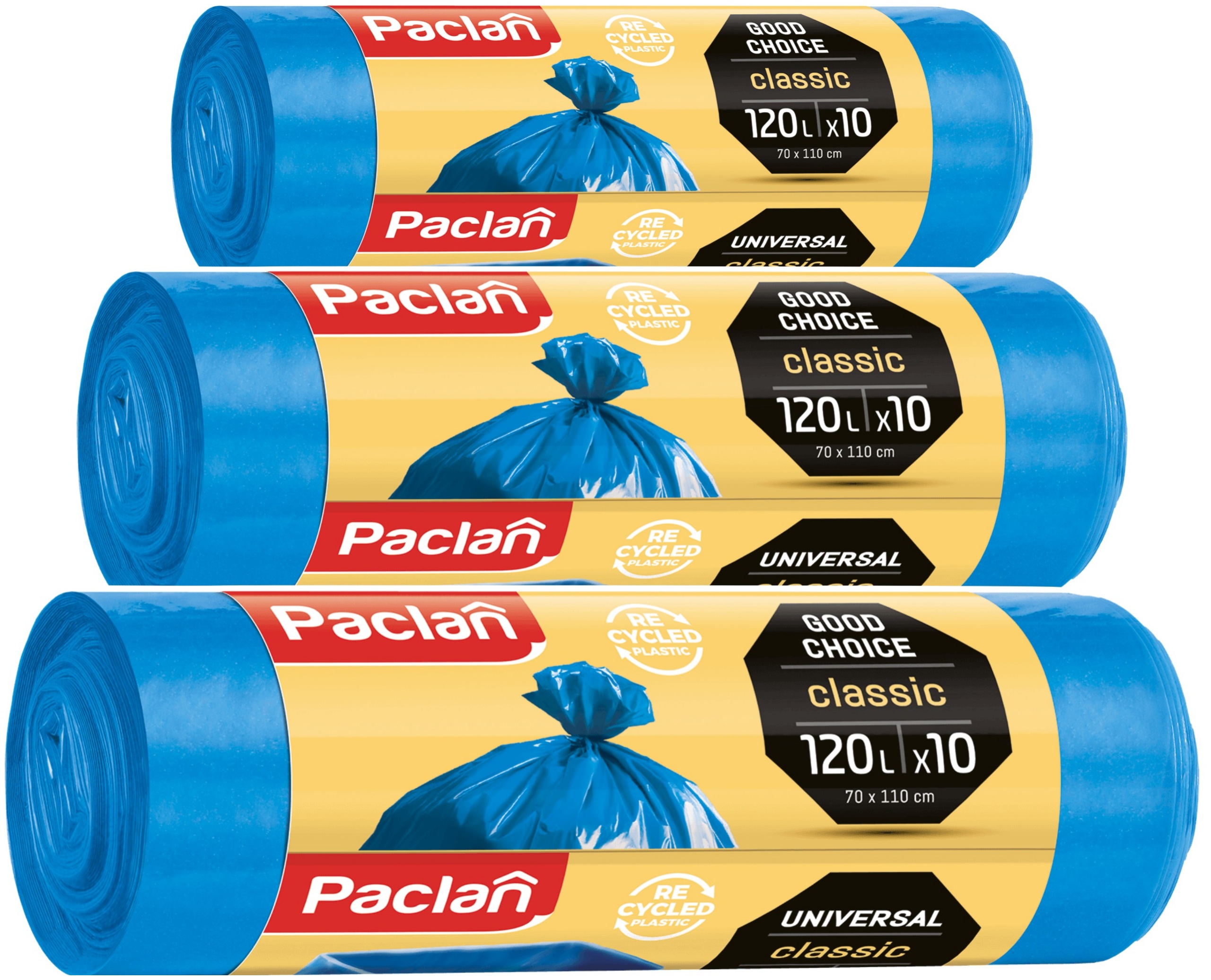 

Worki Na Smieci Classic 120L 30 szt Paclan 3 rolki