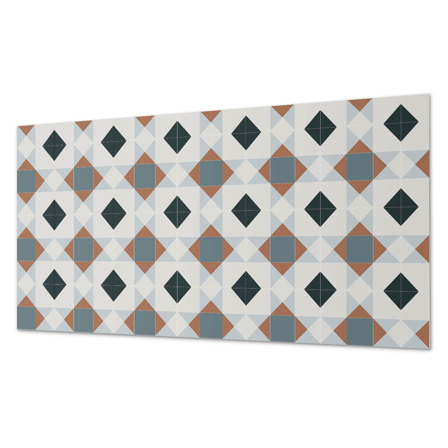 Vinylový panel s grafikou do kúpeľne Geometria v kachľovom štýle 120 x 60 cm