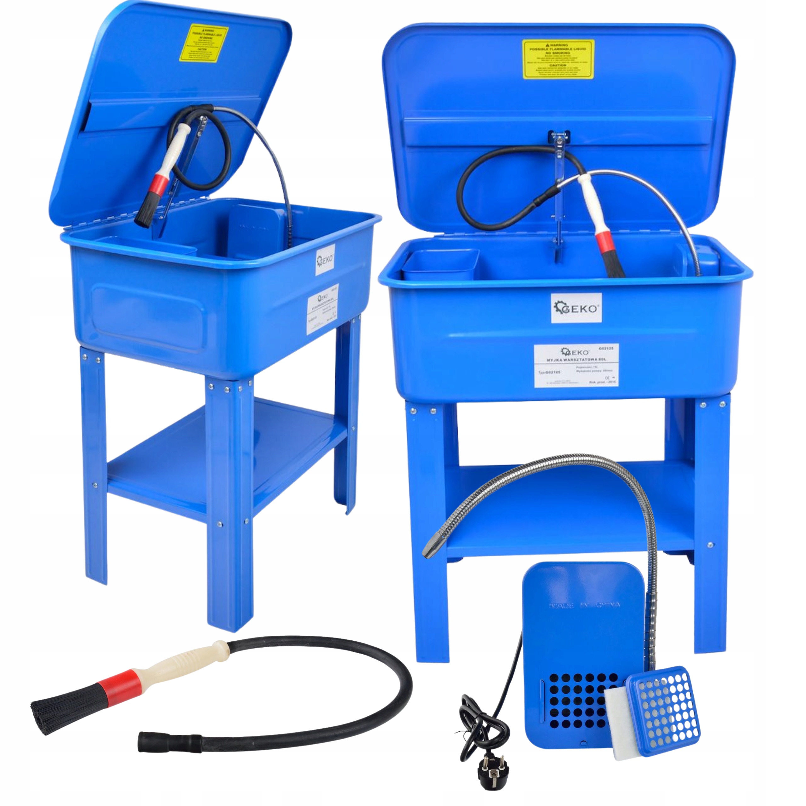 Elektrická Dielenská Umývačka Modrá 80 L S Štetcom Geko