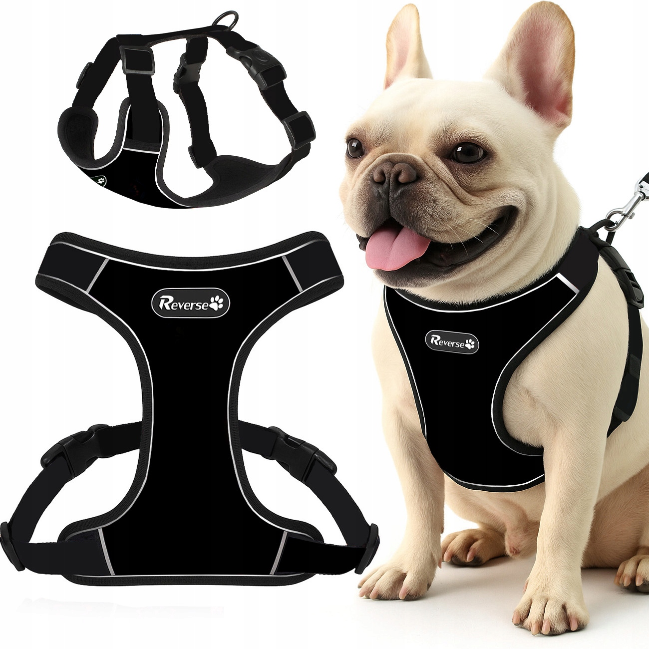 2 x Beztlakové Procházkové Popruhy Typu Guard Pro Psa Silné Měkké Silné r. S