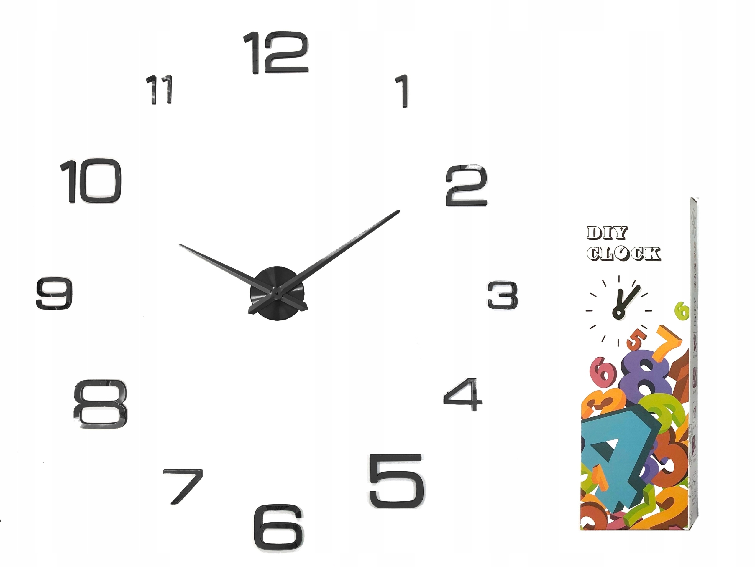 

Zegar Ścienny 3D Zegarek Nowoczesny Diy Lustro XXL
