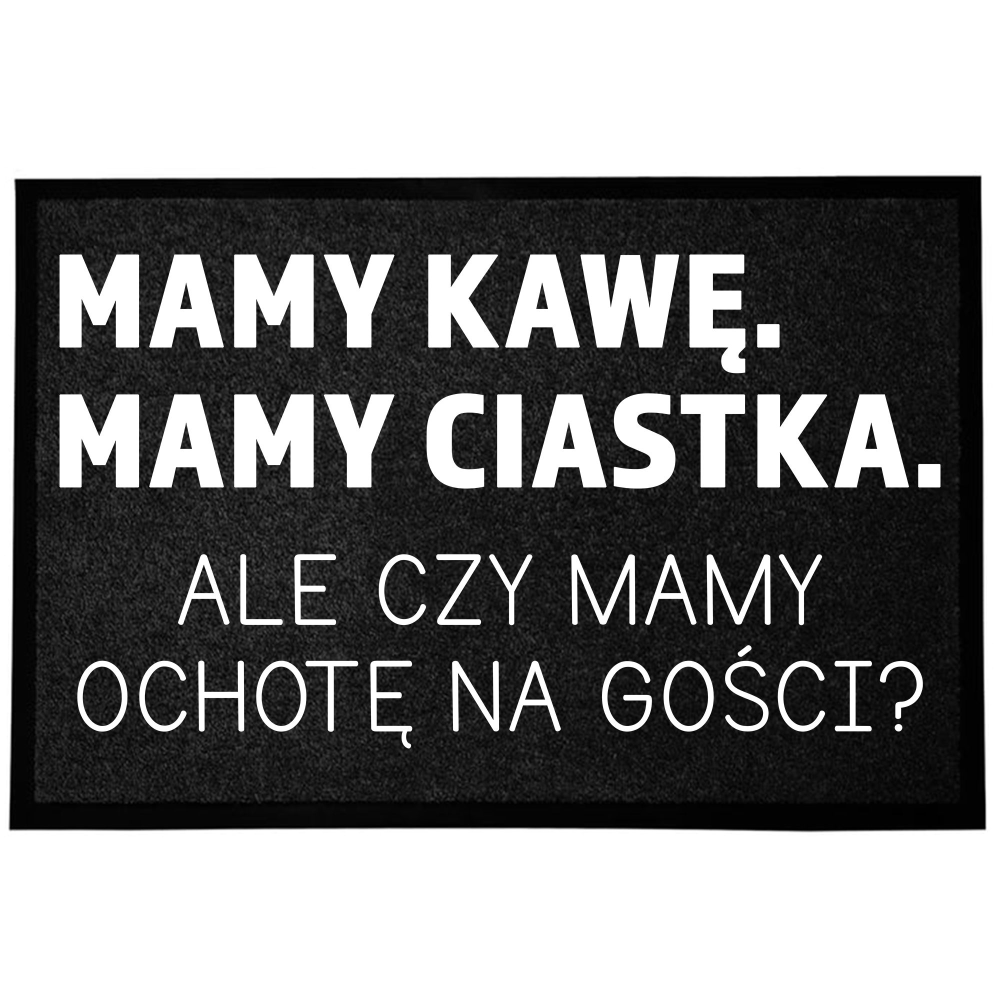 Wycieraczka Wejściowa Monochrom 40X60 Czarna Nadruk Modna Dekoracja