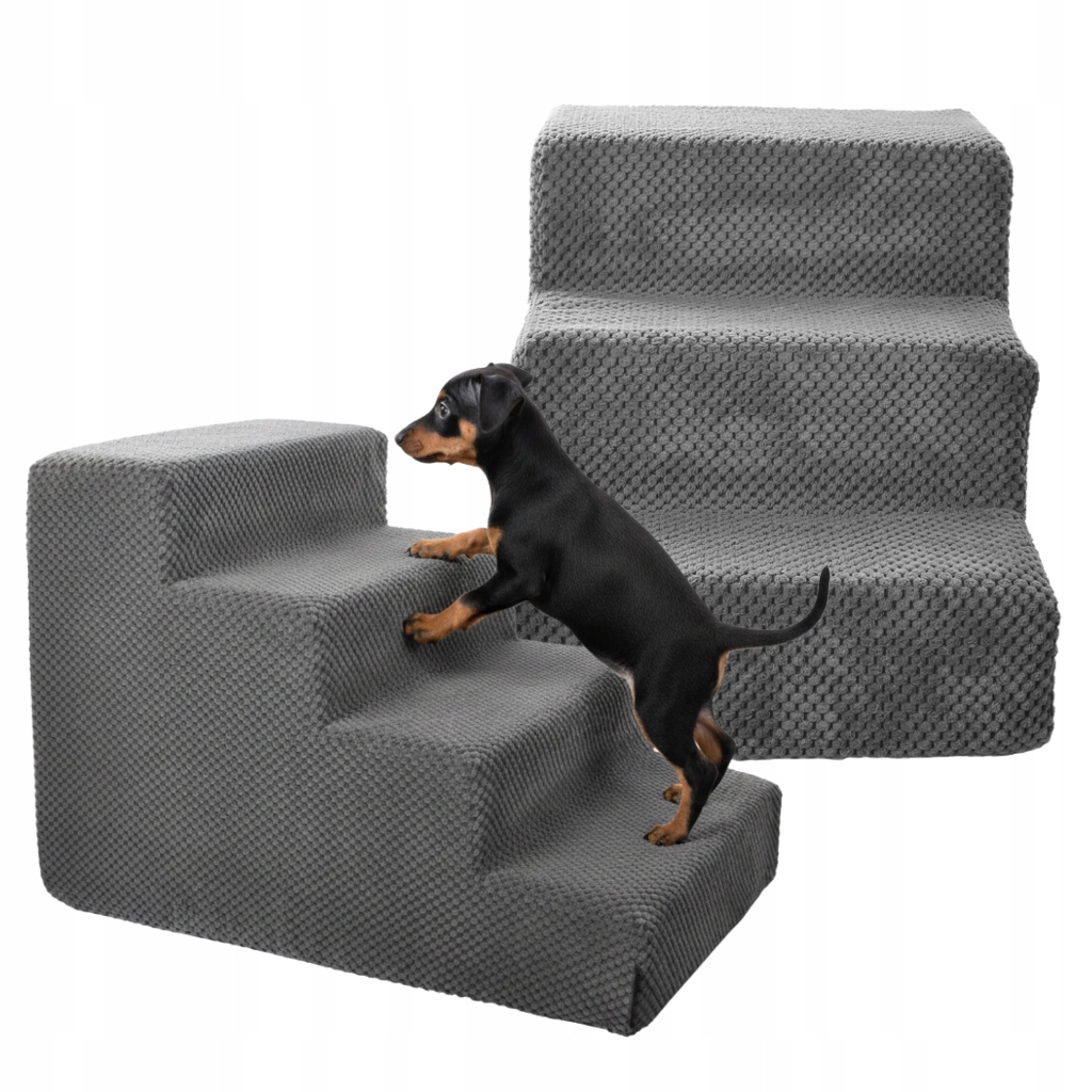 Levně Rampa Schodky pro psa kočku 4 stupně Protiskluzová Plošina 40 cm Schody