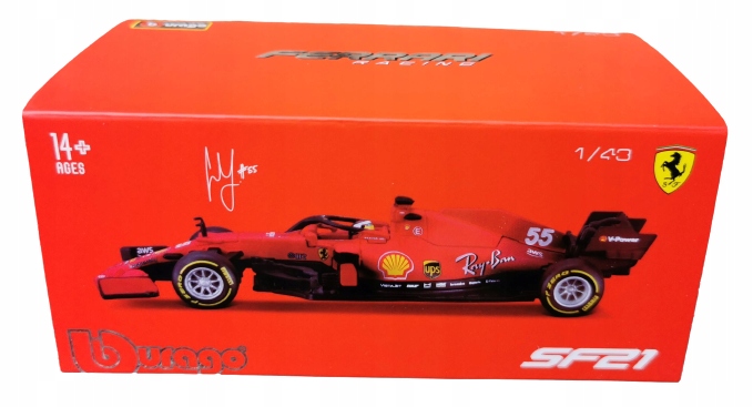 

Bburago Model 1:43 F1 Ferrari SF21 Carlos Sainz 55