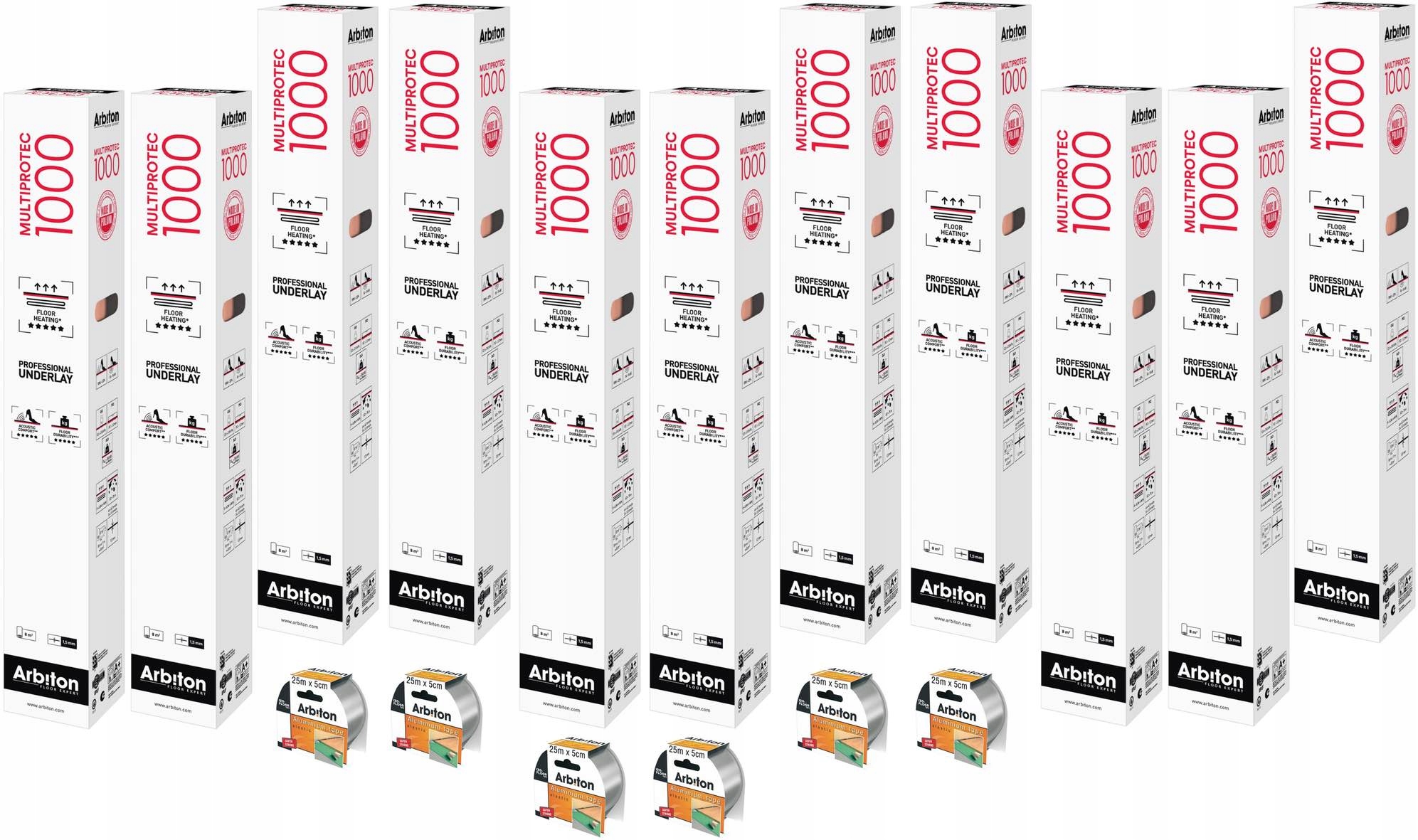 MULTIPROTEC 1000 ogrzewanie podłogowe 88m2 +6taśm