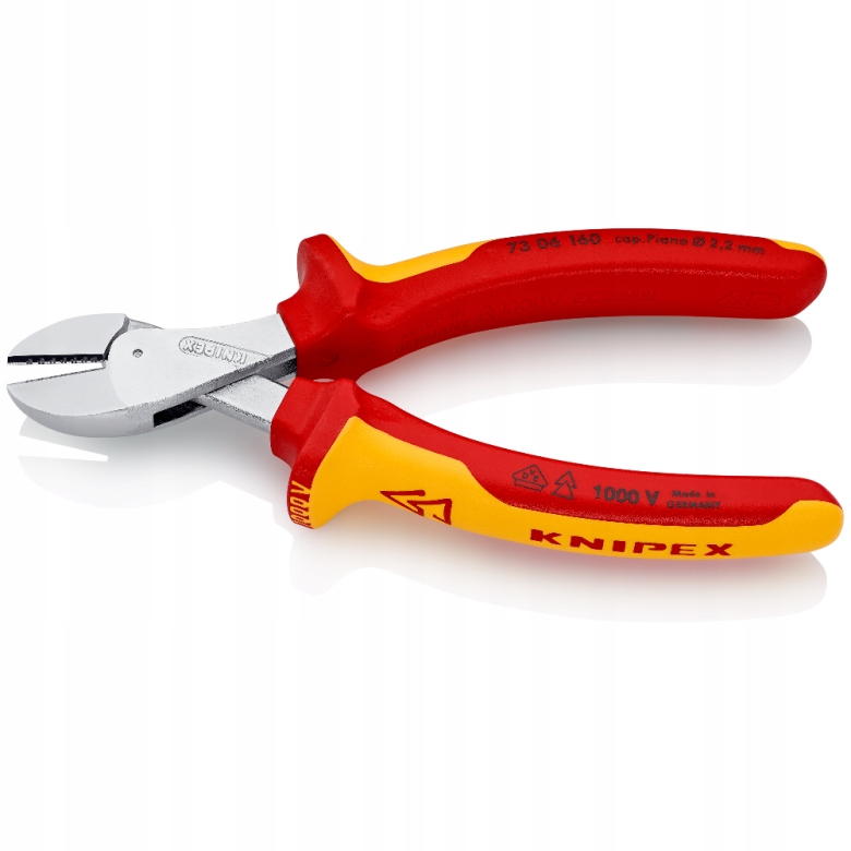 Knipex 73 06 160 X-Cut Kompaktowe szczypce tnące boczne Vde Izolowane 160mm
