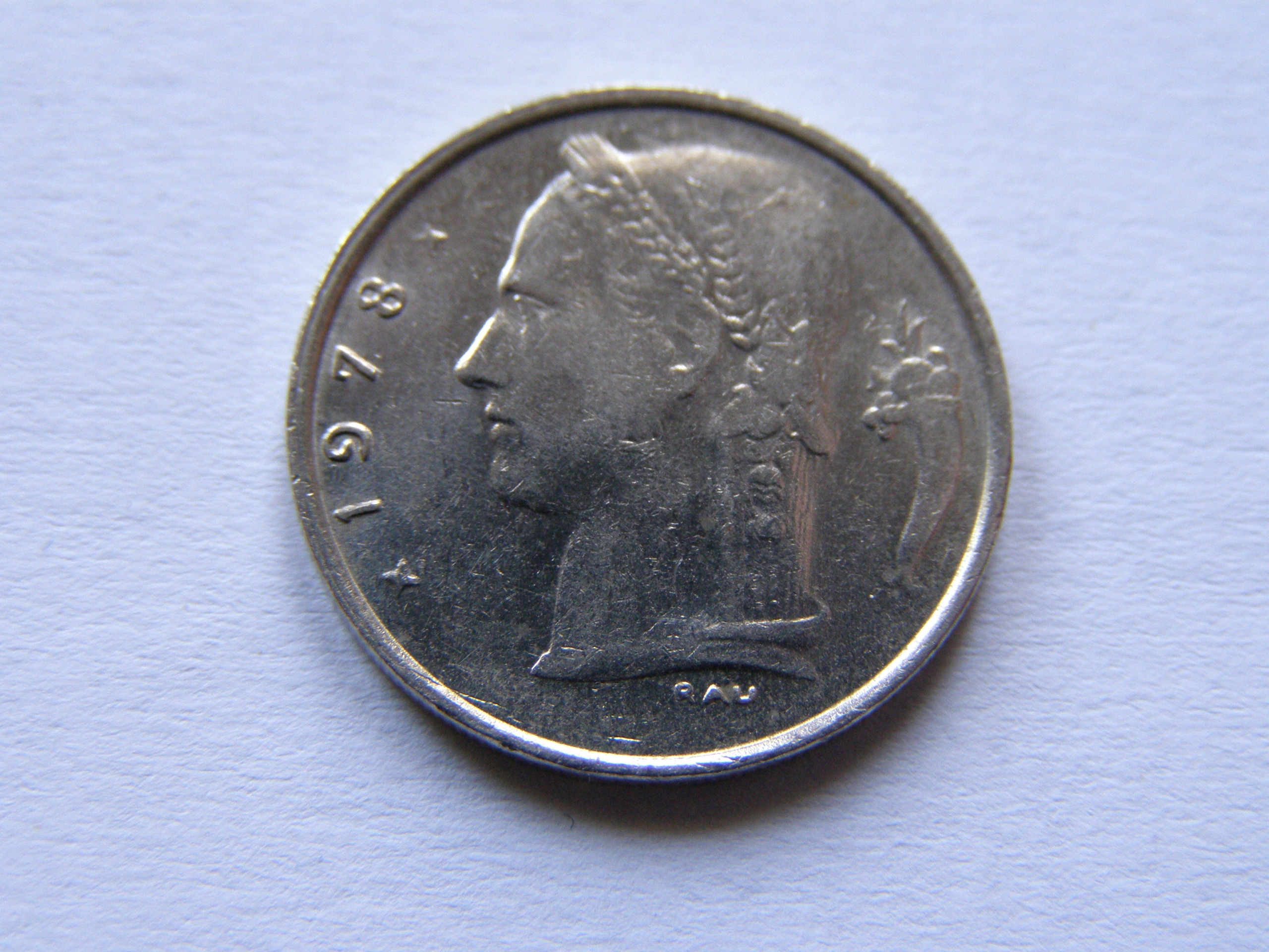 BELGIA 1 FRANC 1978 ROK BELGIE !!!!!!!!!!!!!! 0431