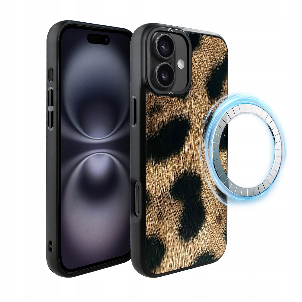 Pouzdro pro iPhone 16 Plus Ibizu DropGuard Matt s MagSafe, Leopard