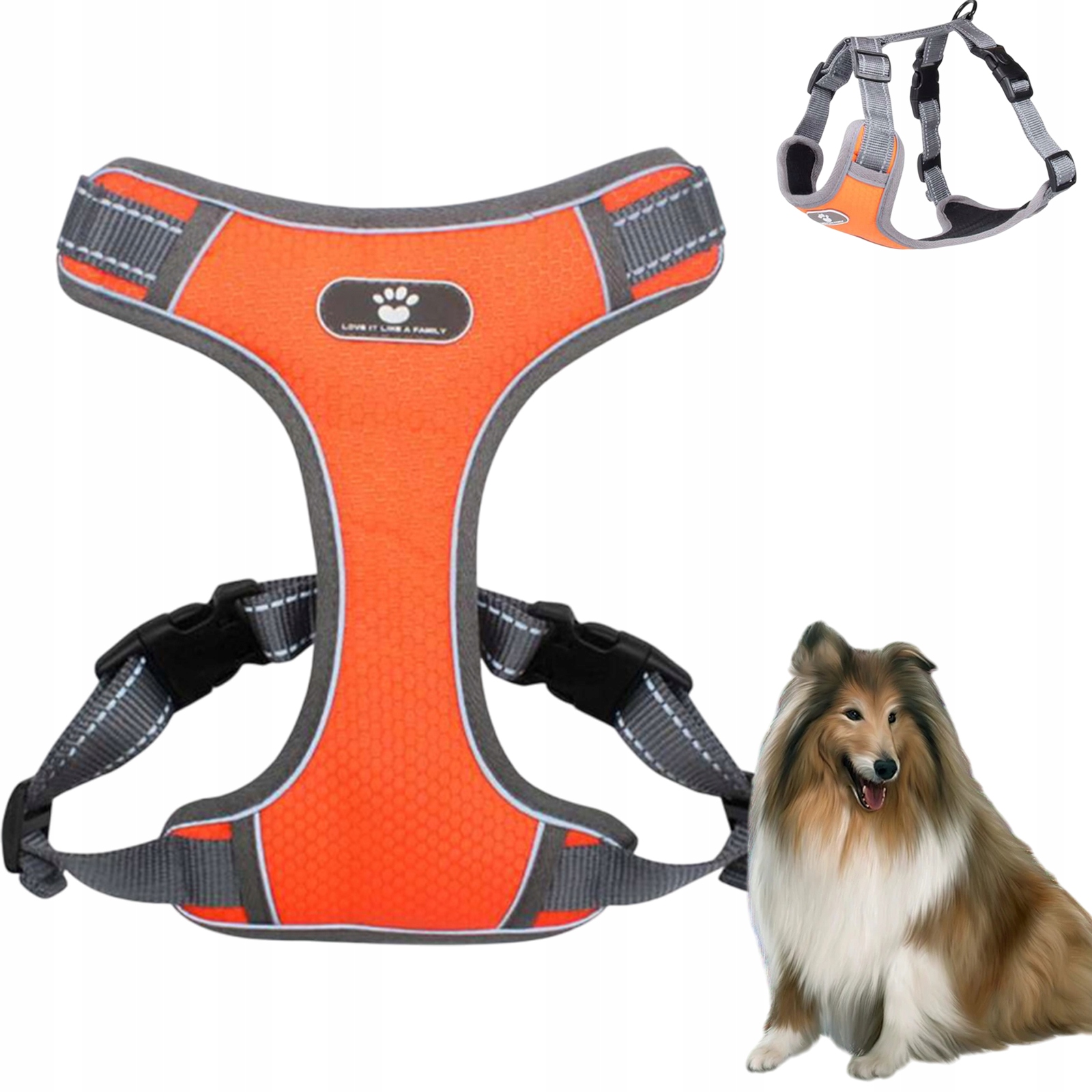 Levně Nastavitelné Postroje Pro Psa Soft Breathable Síťovina S Polstrováním Komfort Size M