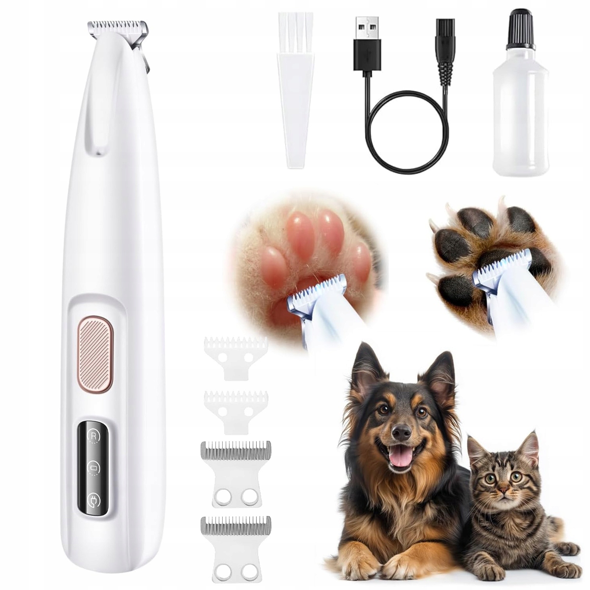Levně Zastřihovač Psích Tlapek, Strojek Na Srst Kočky, Tichý Chod Led