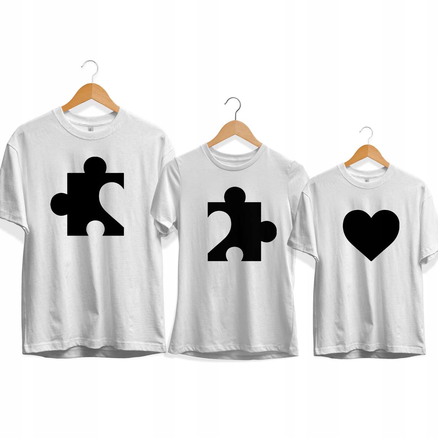 

Zestaw Koszulek Mama Tata Dziecko Puzzle