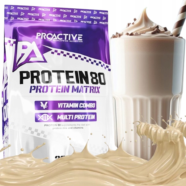 Bílkoviny protein mix bílkovin ProActive Protein 80 2250 g Bílá Čokoláda
