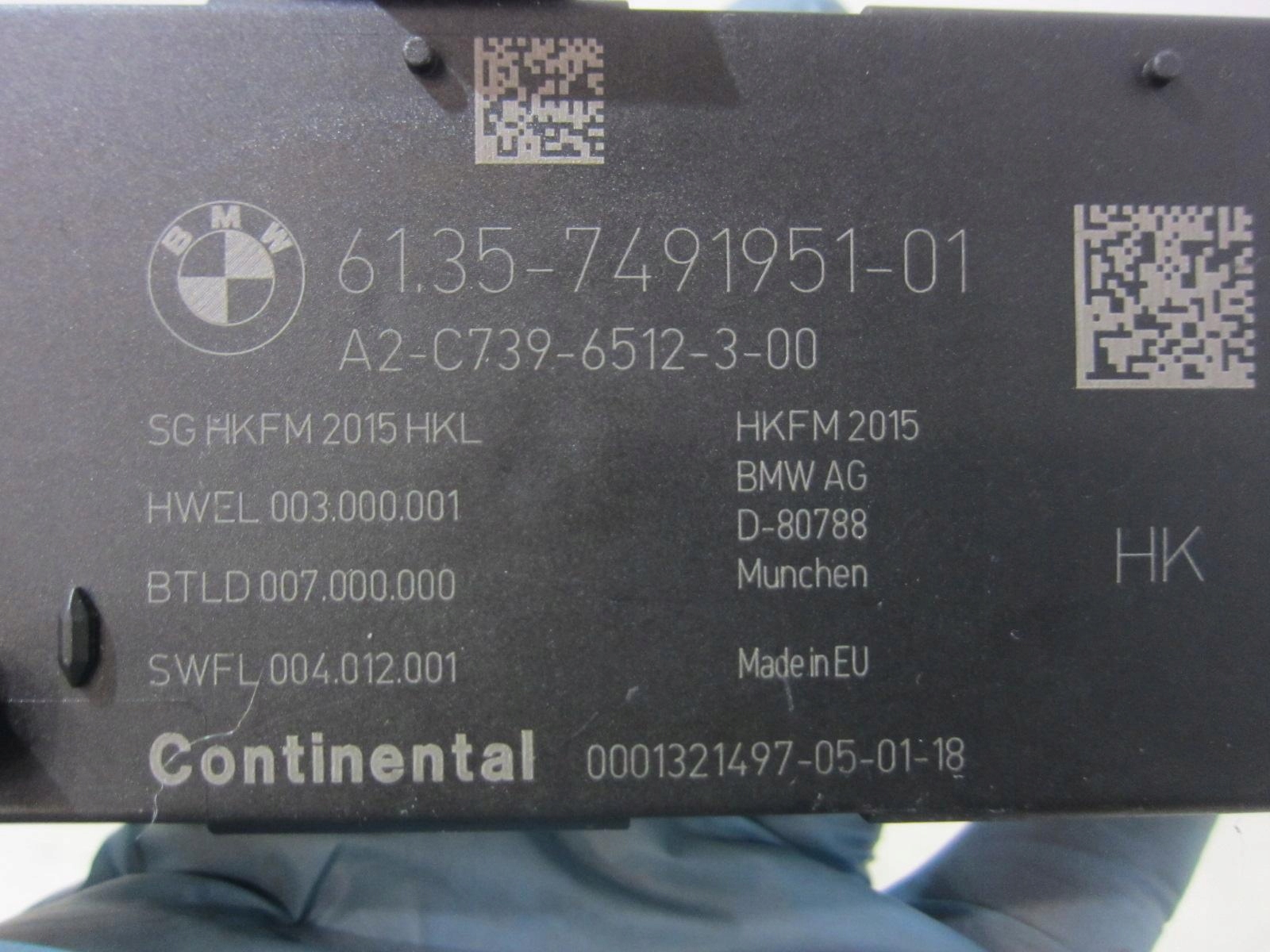 BMW X3 G01 G11 G30 control unit bonnet boot module 7491951 61357491951